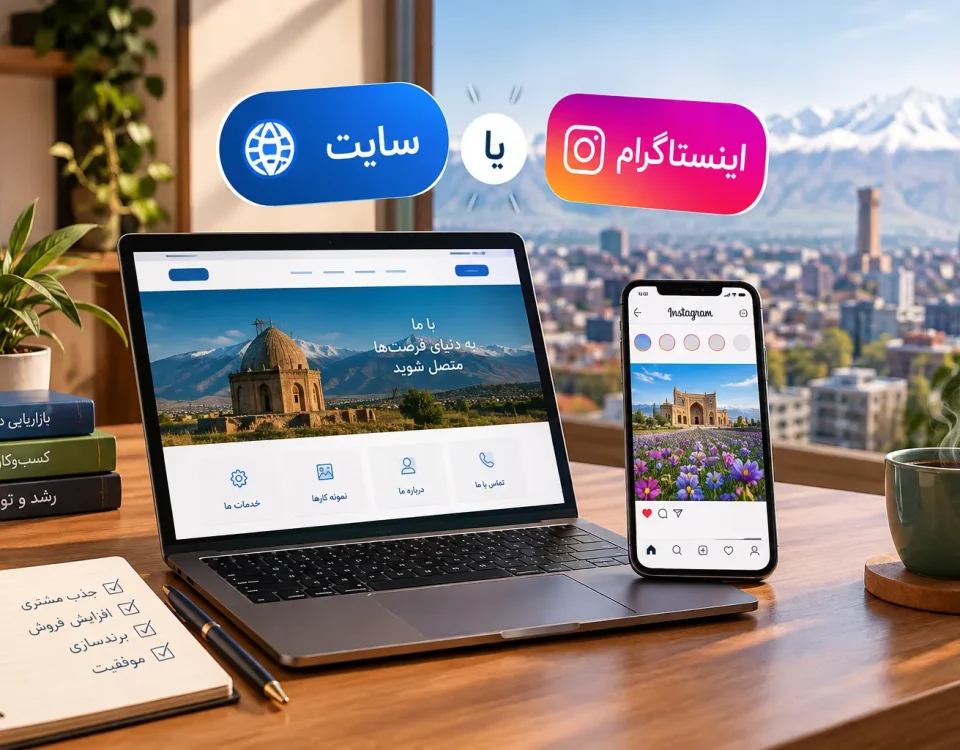 مقایسه وب‌سایت و اینستاگرام برای راه‌اندازی کسب‌وکار در اردبیل
